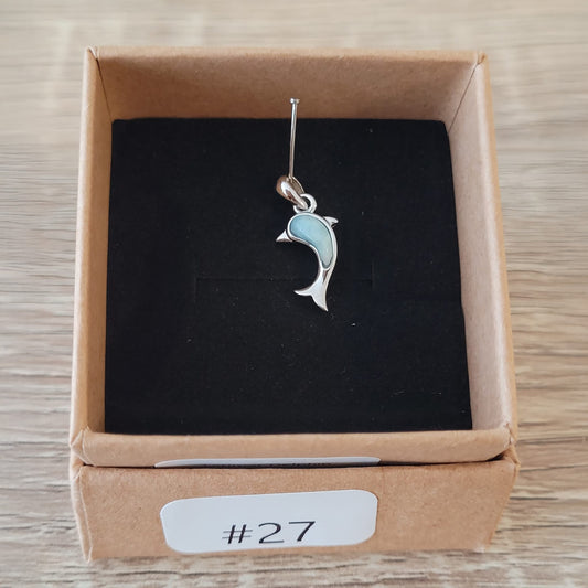 #27 Larimar Delphin Kettenanhänger. silber | Instagram Live