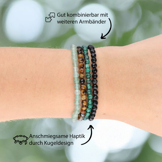 Tigerauge | facettiertes Armband | 4 mm