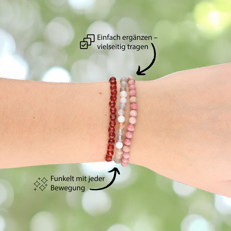Mondstein | facettiertes Armband | 4 mm