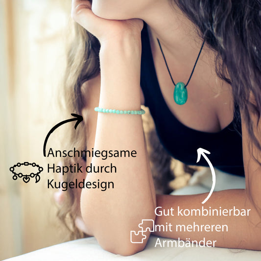 Amazonit Mini-Kugelarmband | 4 mm