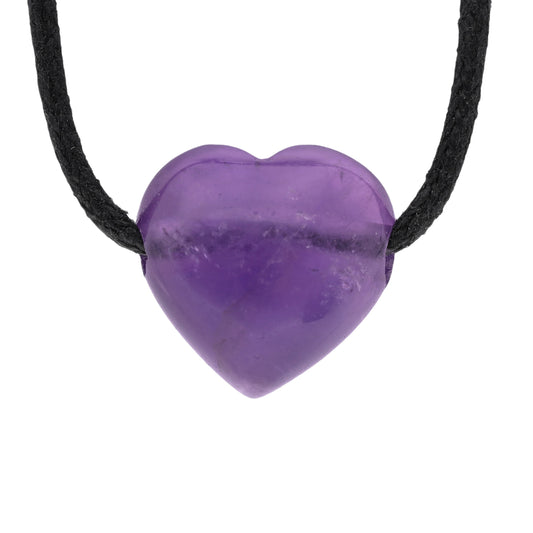 Herzanhänger "Goldenes Dreieck" Amethyst + Bergkristall + Rosenquarz
