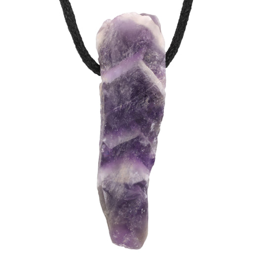 Chevron Amethyst Rohsteinanhänger