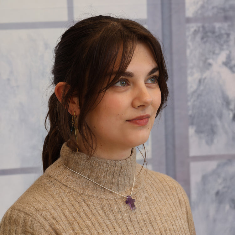 Amethyst Kreuzanhänger