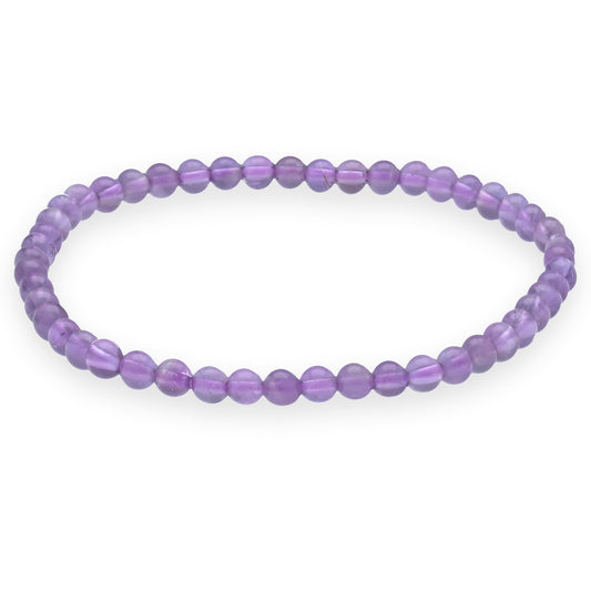 Amethyst Mini-Kugelarmband | 4 mm