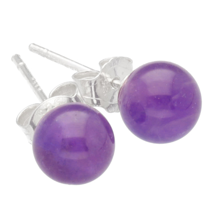 Amethyst Ohrstecker 6 mm | 925er Silber
