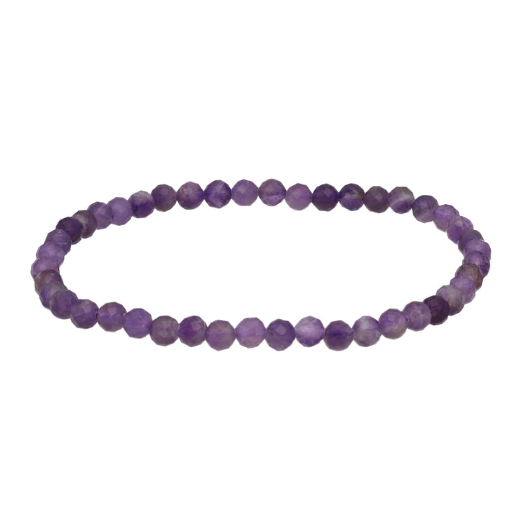 Amatista | pulsera facetada | 4 mm