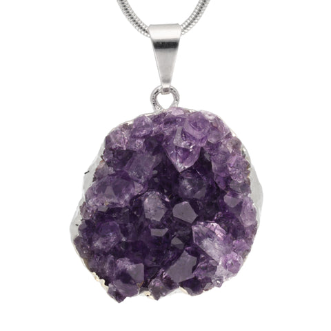Amethystdrusen Rohsteinanhänger