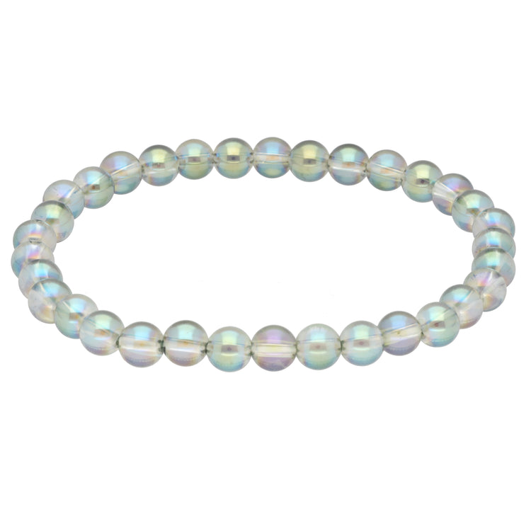 Angel Aura Bergkristall Kugelarmband | 6mm