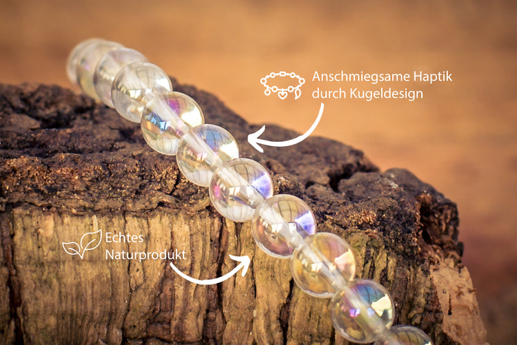 Angel Aura Bergkristall Kugelarmband | 6mm