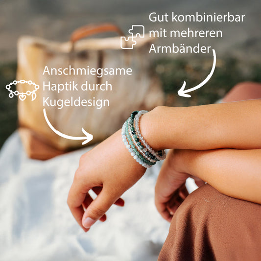 Aquamarin Mini-Kugelarmband | 4 mm