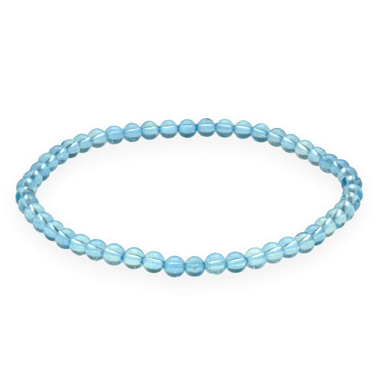 Aquamarin Mini-Kugelarmband | 4 mm