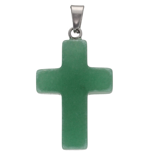 Aventurin, grün Kreuzanhänger gestiftet