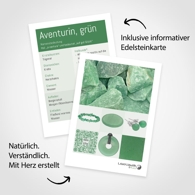 Aventurin, grün Kreuzanhänger gestiftet