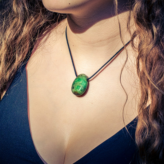 Chrysopras Tropfenanhänger