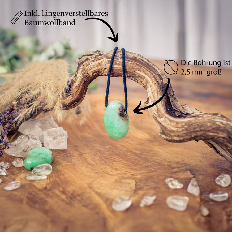 Chrysopras Tropfenanhänger