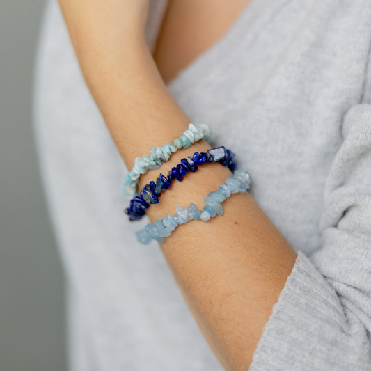 Aquamarin Splitterarmband