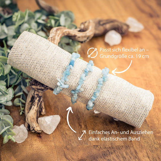 Aquamarin Splitterarmband