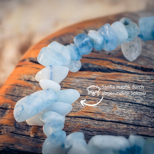 Aquamarin Splitterarmband
