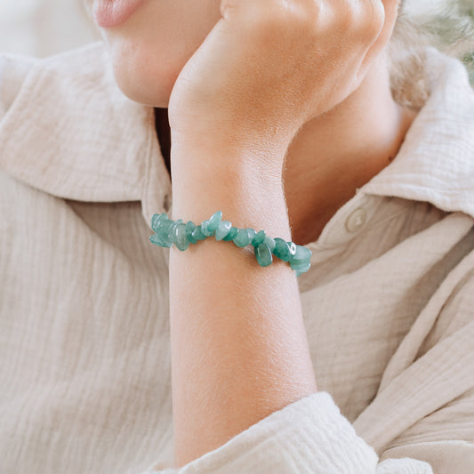 Aventurin, grün Splitterarmband