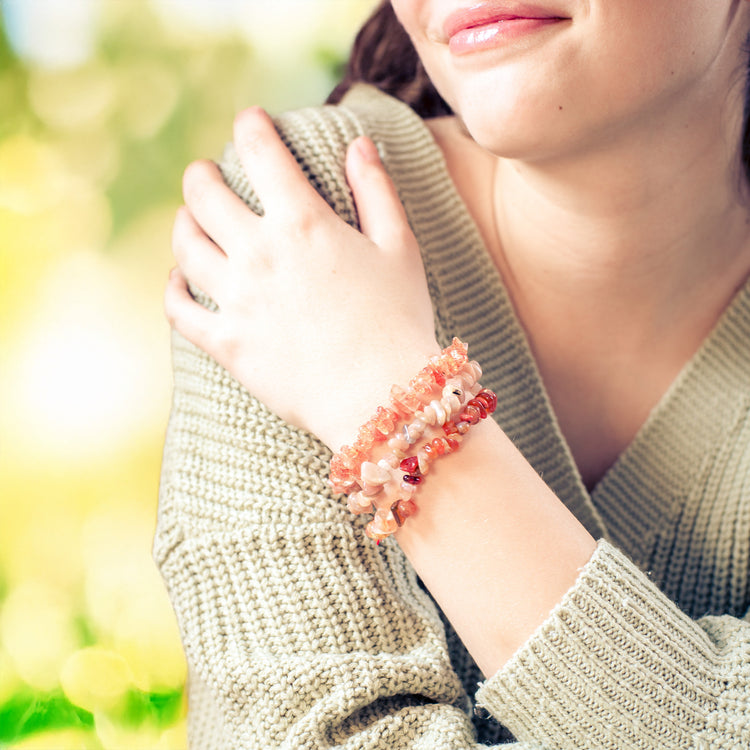 Braccialetto di schegge di pietra del sole