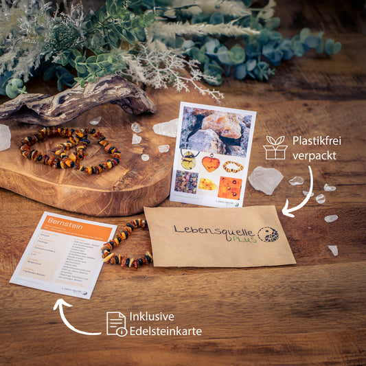 Pulsera de chips de ámbar (multicolor)