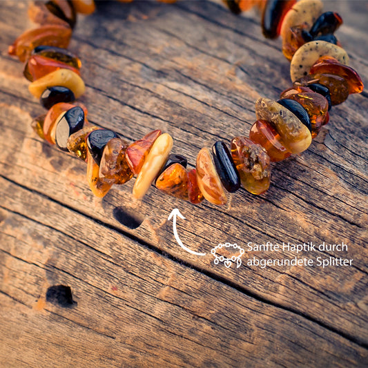 Pulsera de chips de ámbar (multicolor)