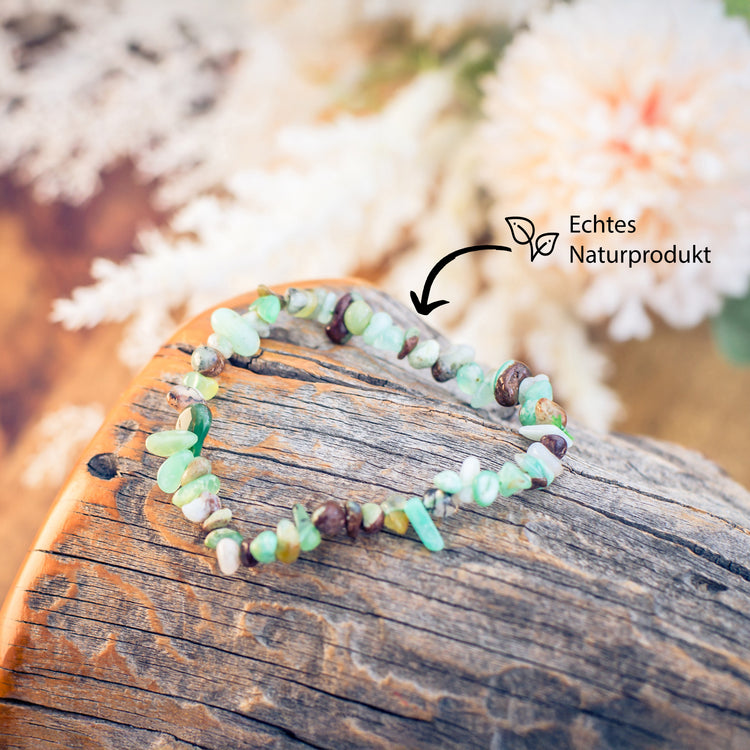 Pulsera de chips de crisoprasa