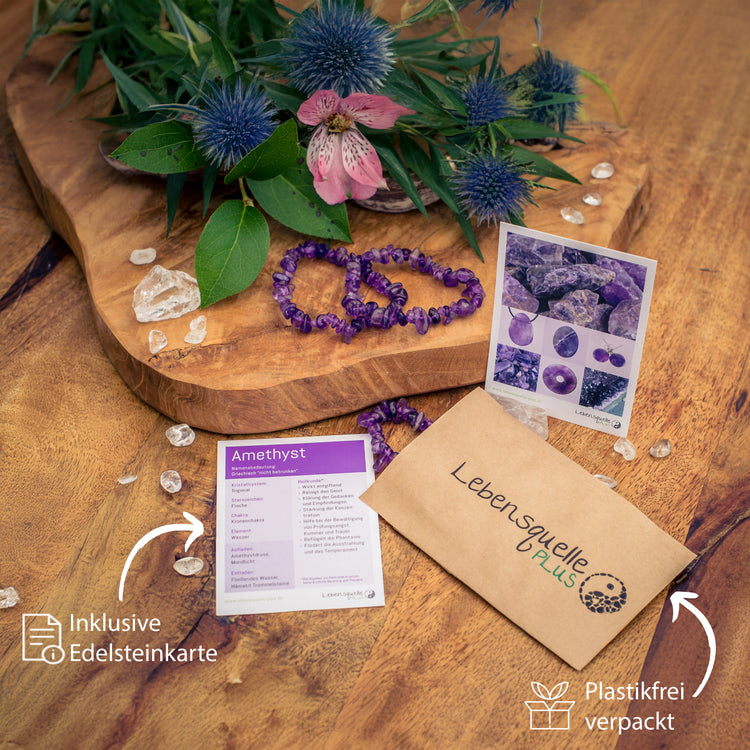 Bracelet d'éclats d'Améthyste