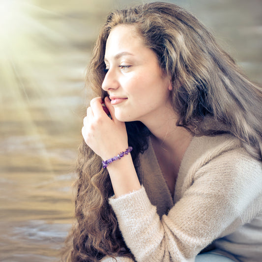 Bracelet d'éclats d'Améthyste