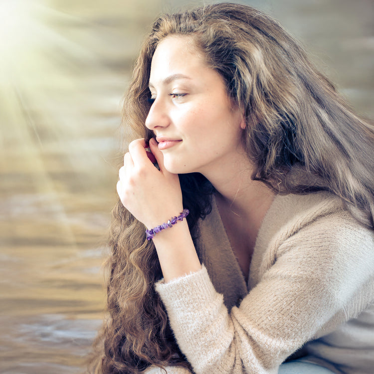 Bracelet d'éclats d'Améthyste