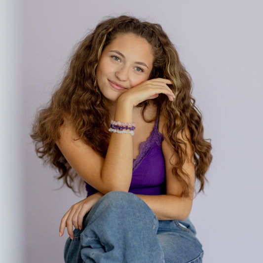 Rosenquarz Splitterarmband