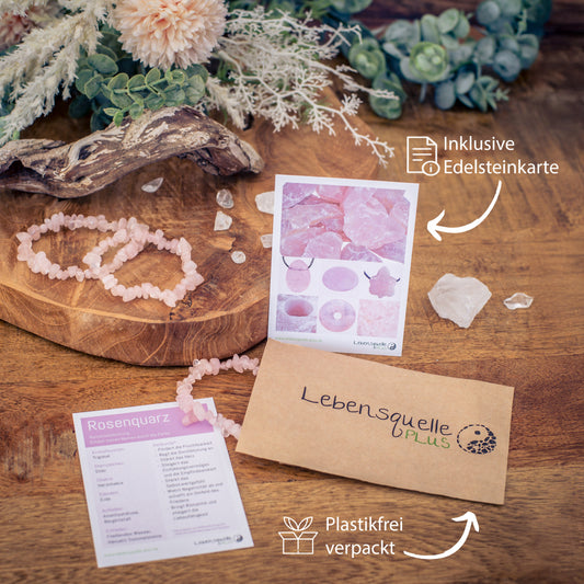 Rosenquarz Splitterarmband