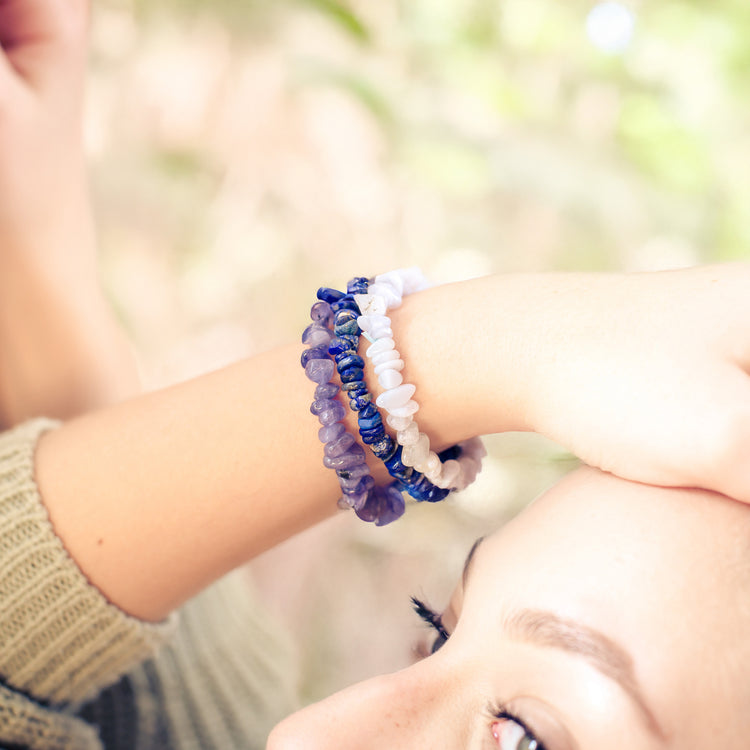 Blue Chalcedony Chip Bracelet