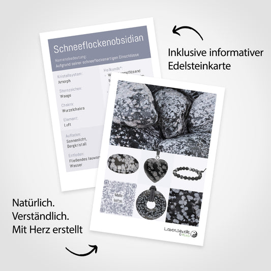 Schneeflockenobsidian Splitterarmband