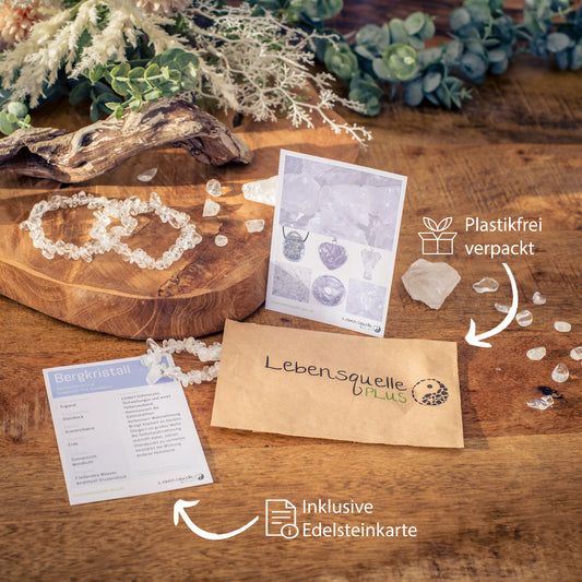 Pulsera de chips de cristal de roca