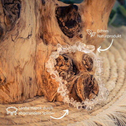 Pulsera de chips de cristal de roca