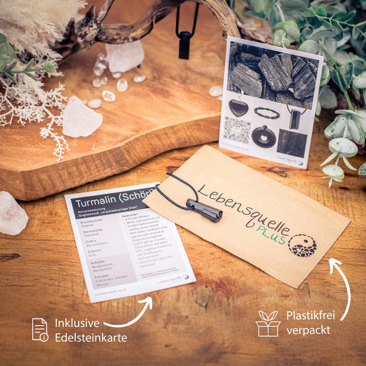 Turmalin, schwarz (Schörl) Rohsteinanhänger