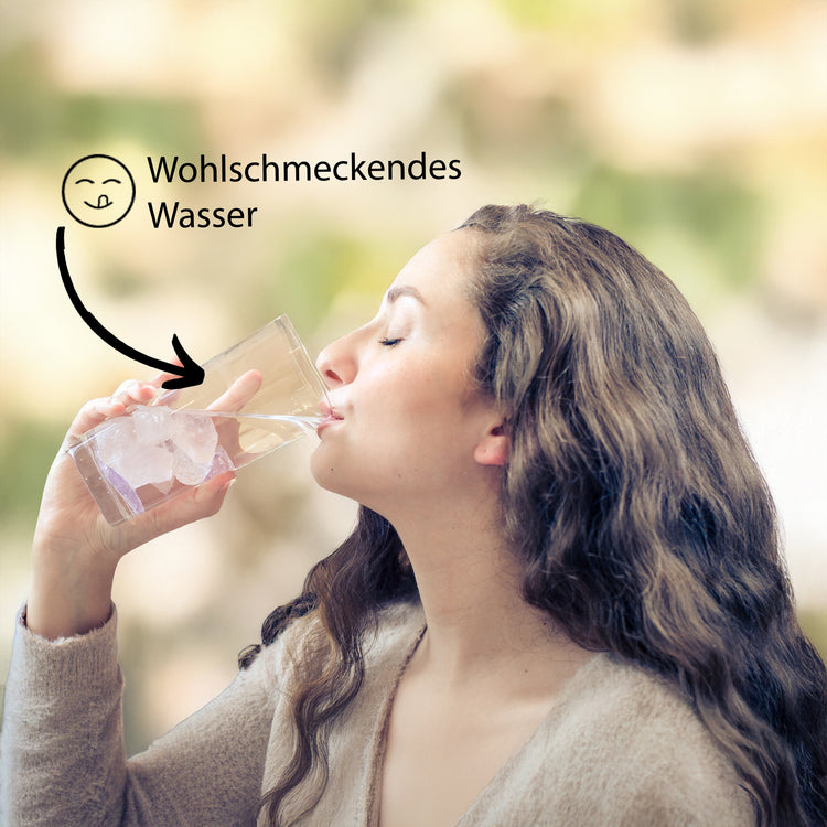 Wassersteine Premium Grundmischung | Bergkristall + Rosenquarz + Amethyst