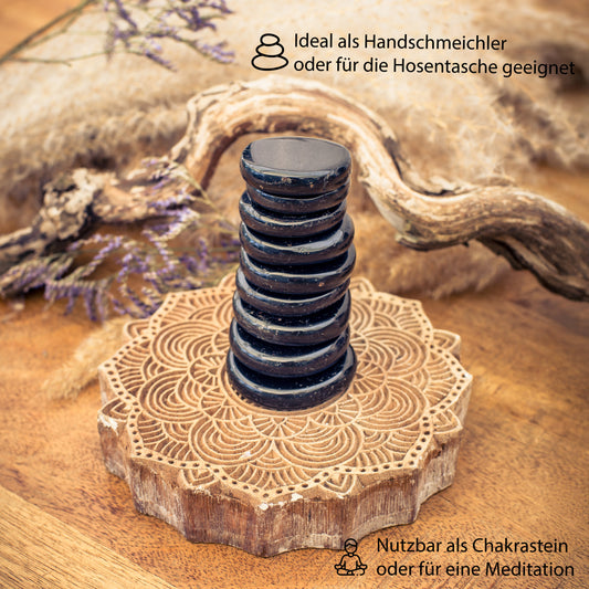 Turmalin, schwarz (Schörl) Scheibenstein