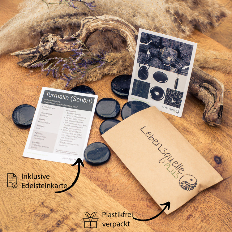 Turmalin, schwarz (Schörl) Scheibenstein