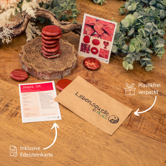 Jaspis, rot Scheibenstein
