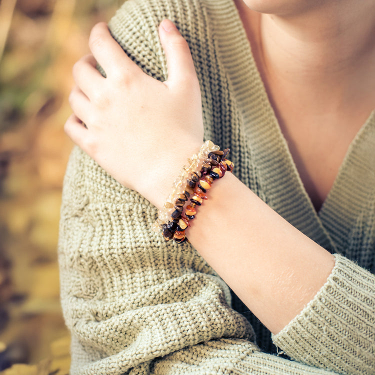 Braccialetto di scaglie in occhio di tigre