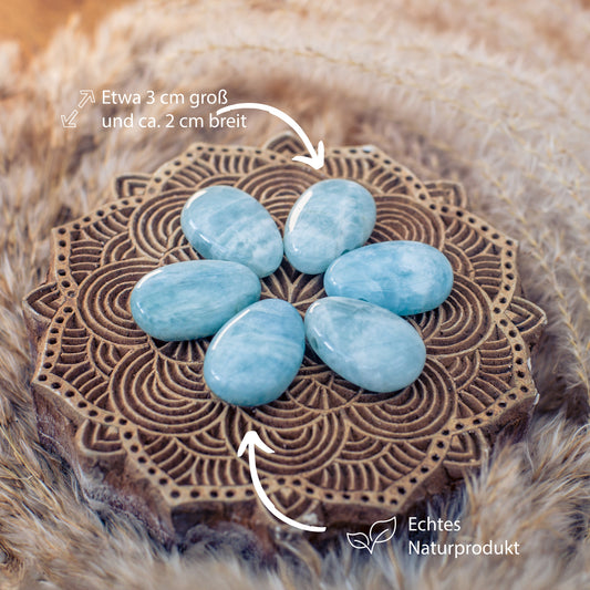 Pendentif goutte en aigue-marine
