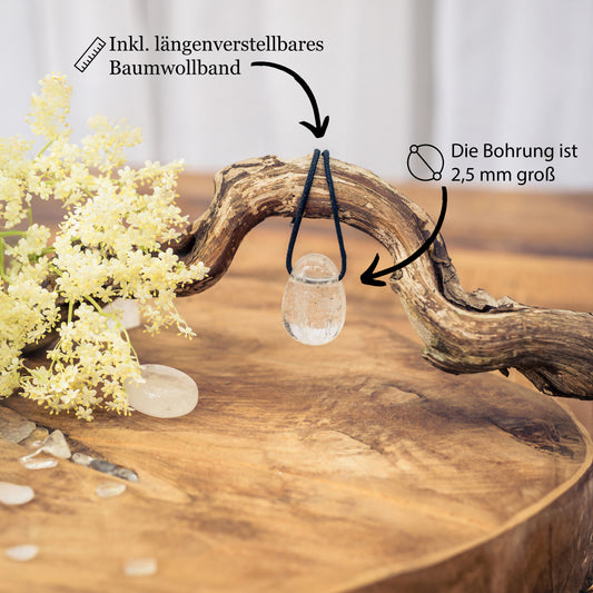 Bergkristall Tropfenanhänger