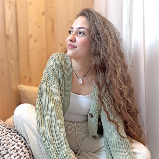 Bergkristall Tropfenanhänger