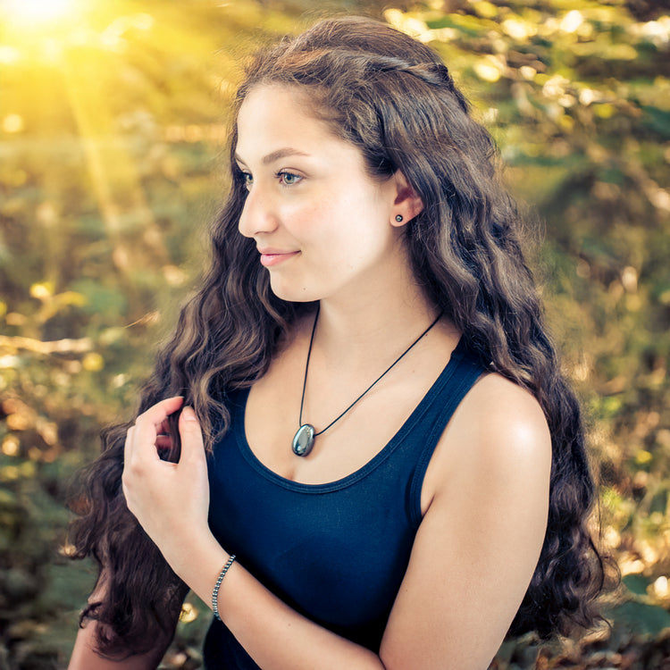 Colgante gota de hematites