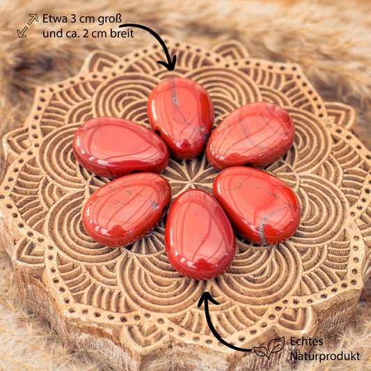 Jaspis, rot Tropfenanhänger