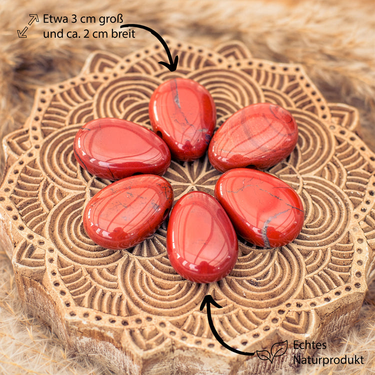 Jaspis, rot Tropfenanhänger