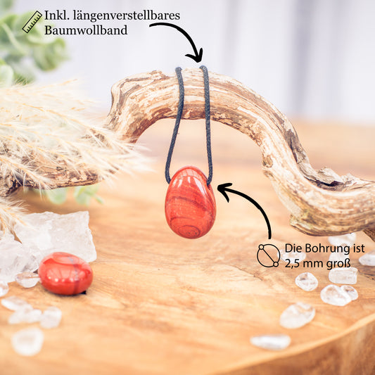 Jaspis, rot Tropfenanhänger