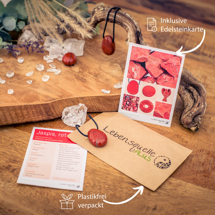 Jaspis, rot Tropfenanhänger